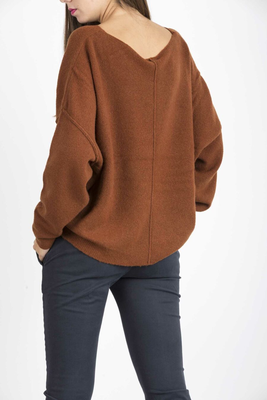 -MAGLIA COLLO AMPLIO-AVDAM225 BRU