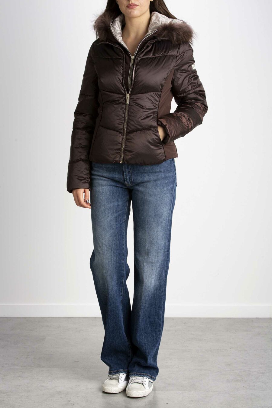 YES ZEE-GIUBBINO TRAPUNTATO CON FINTO GILET STACCABILE-ESJ016QV00 MORO