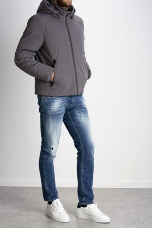 YES ZEE-GIUBBINO C/CAPPUCCIO E TRAPUNTATO INTERNAMENTE-ESJ834NM00A2 GRIGIO
