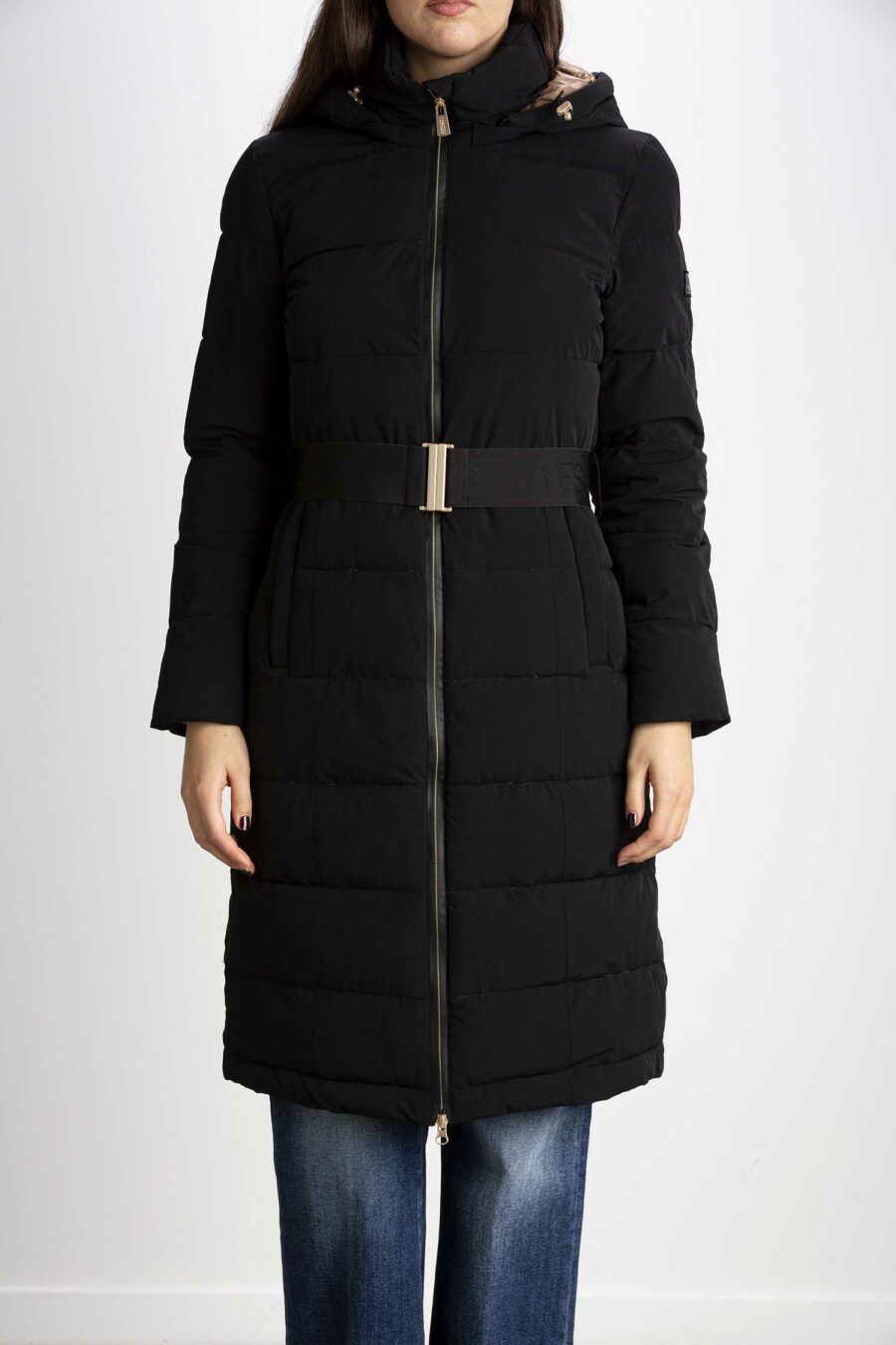 YES ZEE-CAPPOTTO LUNGO COLLO AD ANELLO-ESO094NK00 NERO