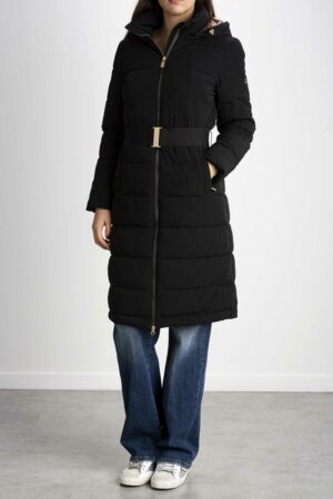 YES ZEE-CAPPOTTO LUNGO COLLO AD ANELLO-ESO094NK00 NERO