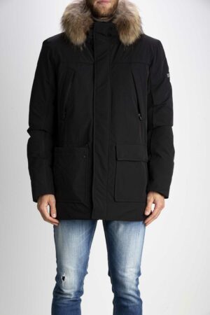 YES ZEE-CAPPOTTO TIPO PARKA TRAPUNTATO INTERNAMENTE-ESO800NT00 NERO