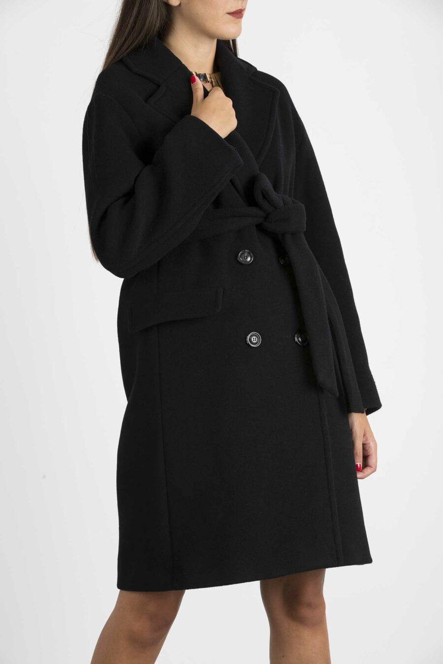 PINKO-CAPPOTTO PANNO-PKGIACOMINO1 NERO