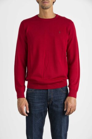 RALPH LAUREN-MAGLIONE GIROCOLLO MERINO-RL714346A1 ROSSO