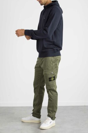 STONE ISLAND-FELPA CHIUSA LOGO STELLINA-ST61635 BLU
