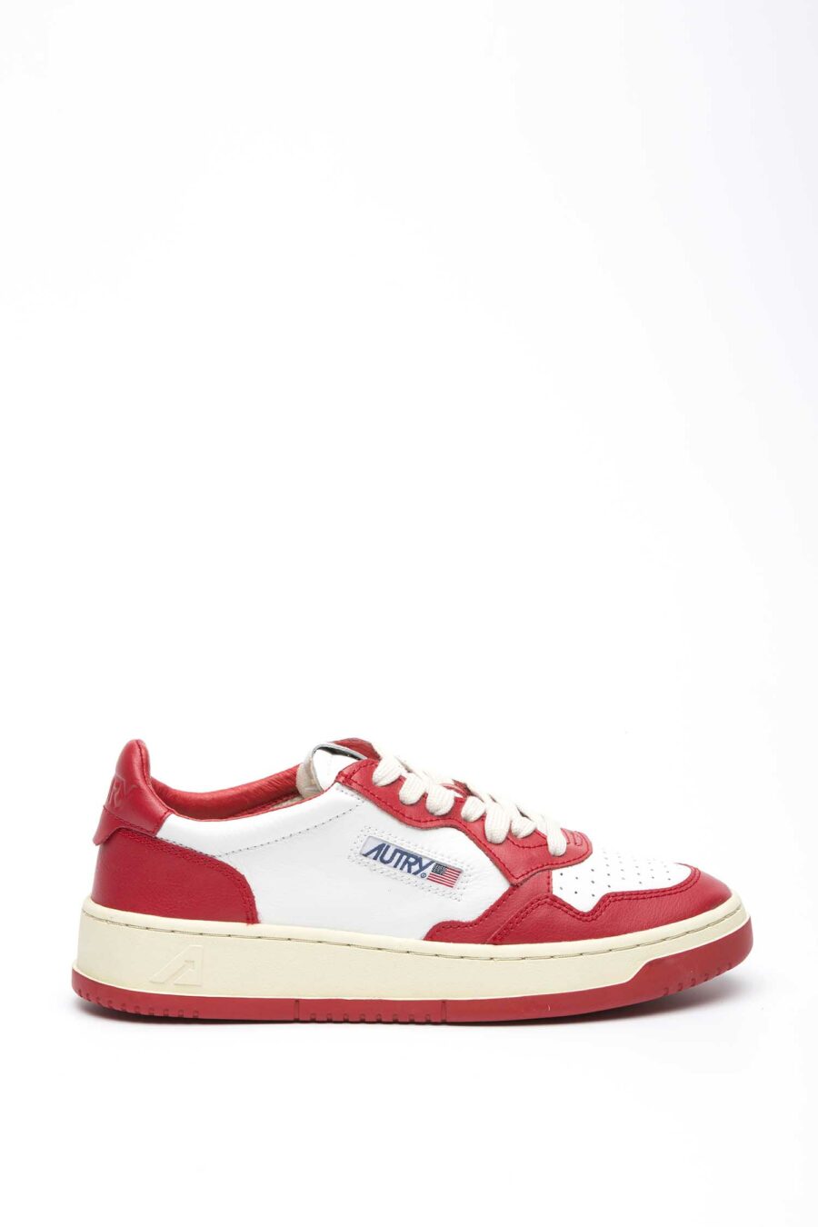 AUTRY-SCARPA AUTRY BIANCA E ROSSA PELLE-AUAULWWB02 BIA
