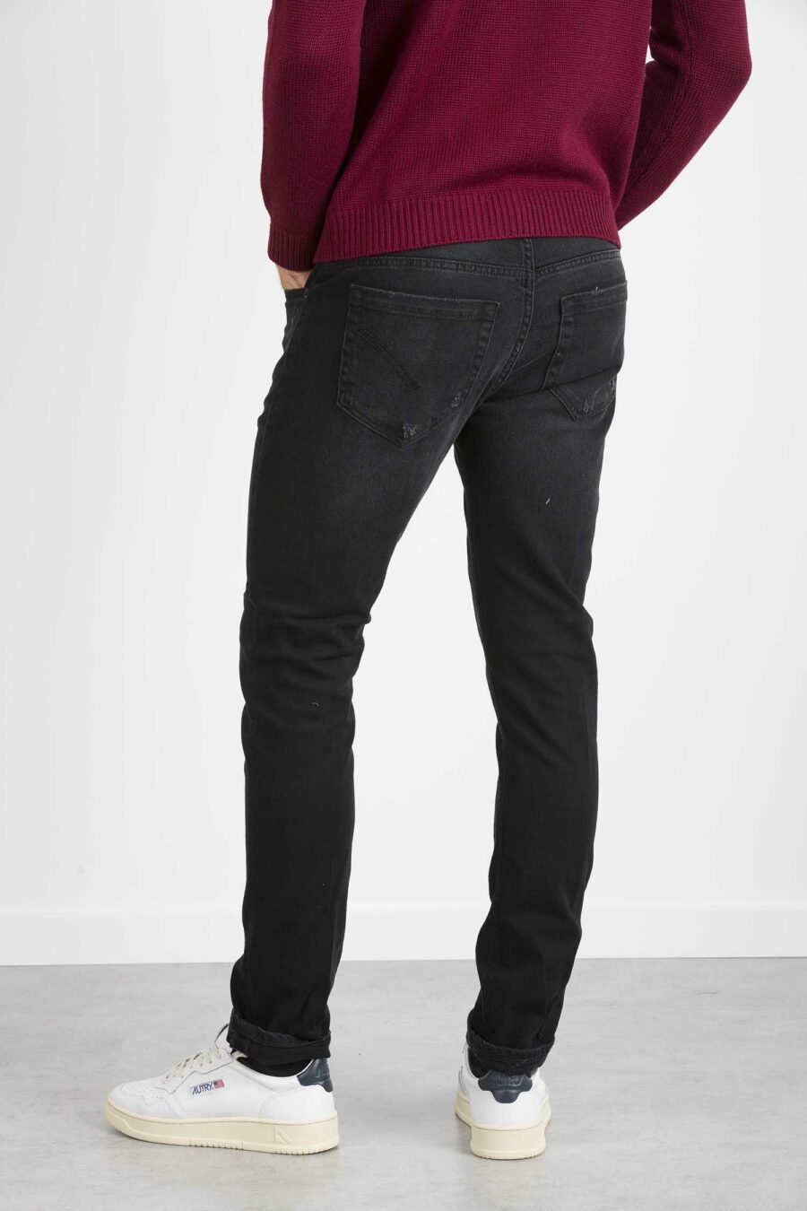 DONDUP-JEANS GEROGE NERO-DDUP232DS0255BR2 NER