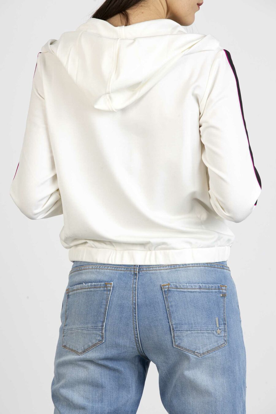 LIU JO-FELPA APERTA-LJTA2178J5942 WHITE