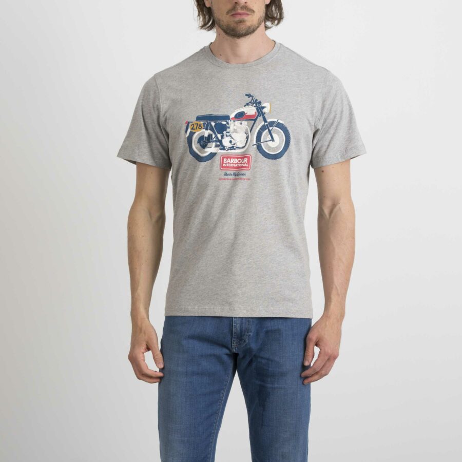 BARBOUR-T-SHIRT STAMPA-BBMTS0808 GRI