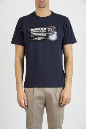 BARBOUR-T.SHIRT STAMPA-BBMTS0931 BLU
