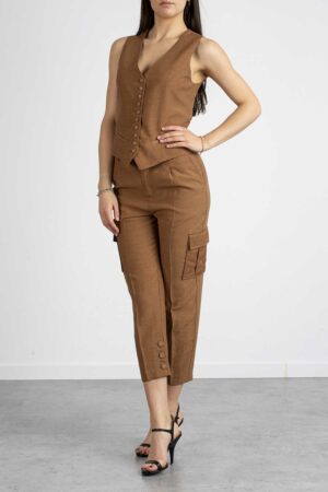 BLUGIRL-PANTALONE-BLURA2211T8823 CUOIO