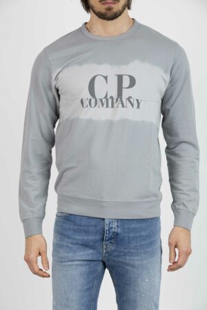 CP COMPANY-FELPA GIROCOLLO CON LOGO-CPSS235A006248S GREY