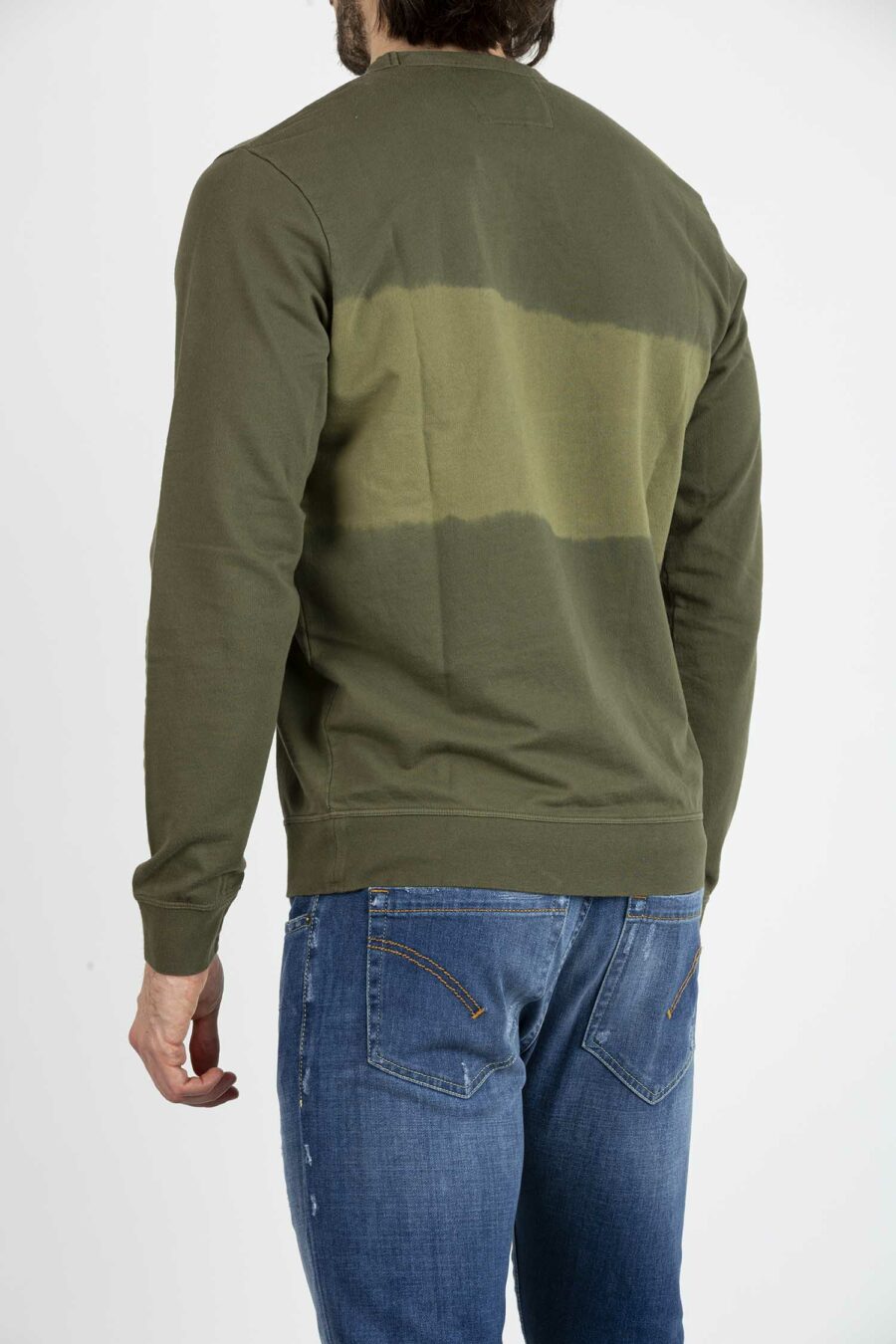 CP COMPANY-FELPA GIROCOLLO CON LOGO-CPSS235A006248S OLIVE