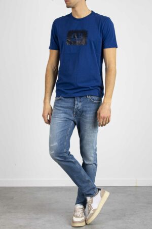 CP COMPANY-T-SHIRT IN JERSEY-CPTS042A005100W BLUE