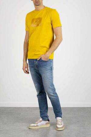 CP COMPANY-T-SHIRT IN JERSEY-CPTS042A005100W GOLD