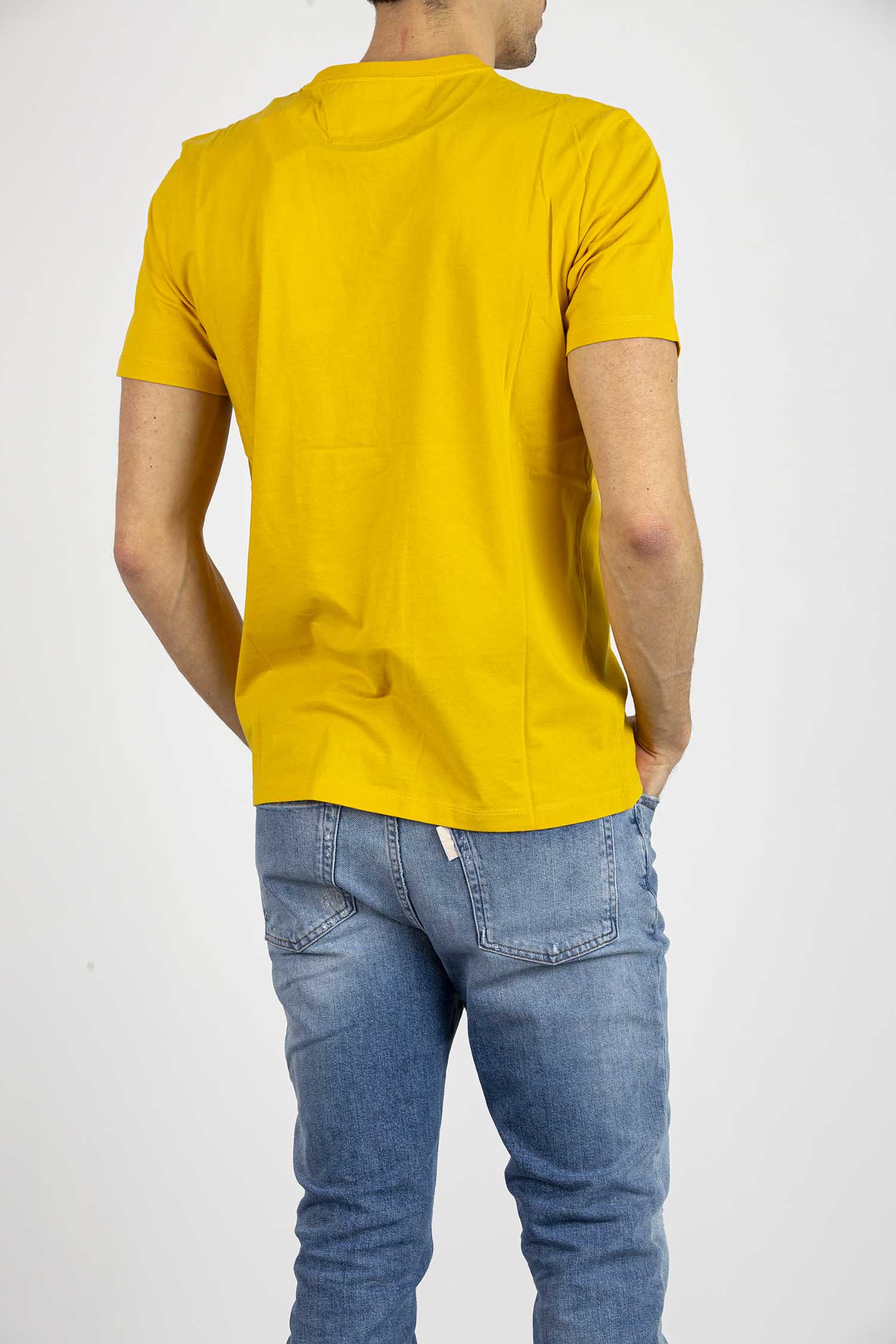 CP COMPANY-T-SHIRT IN JERSEY-CPTS042A005100W GOLD