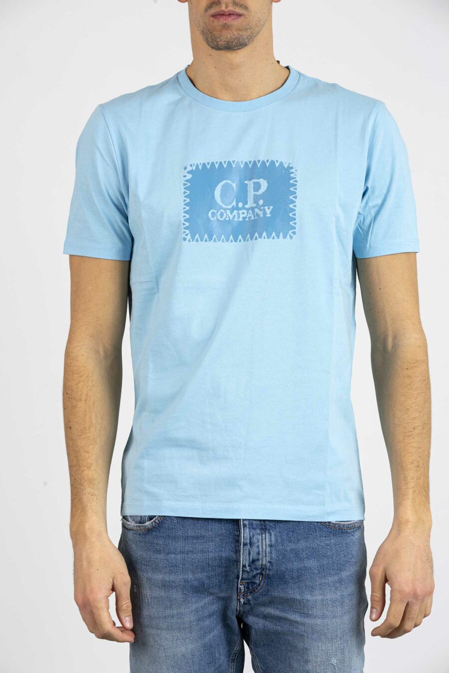 CP COMPANY-T-SHIRT IN JERSEY-CPTS042A005100W SKY
