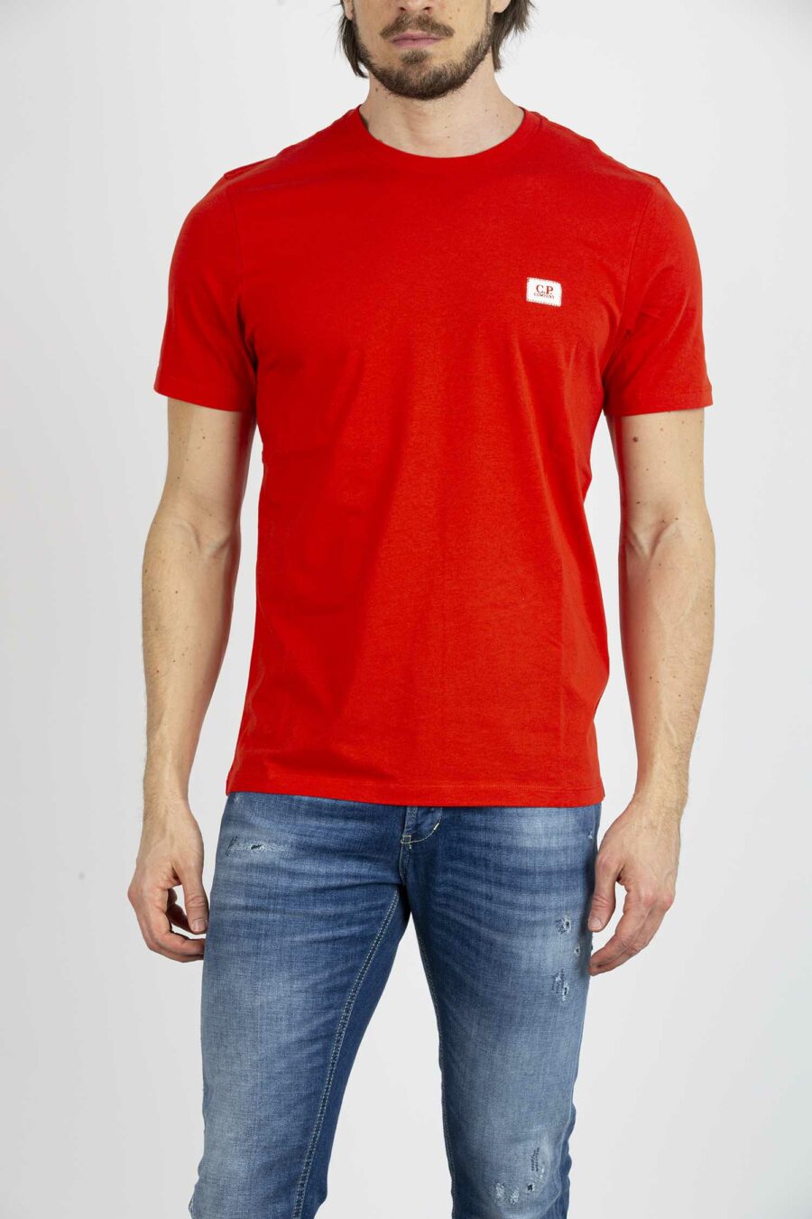 CP COMPANY-T-SHIRT IN JERSEY-CPTS045A005100W RED