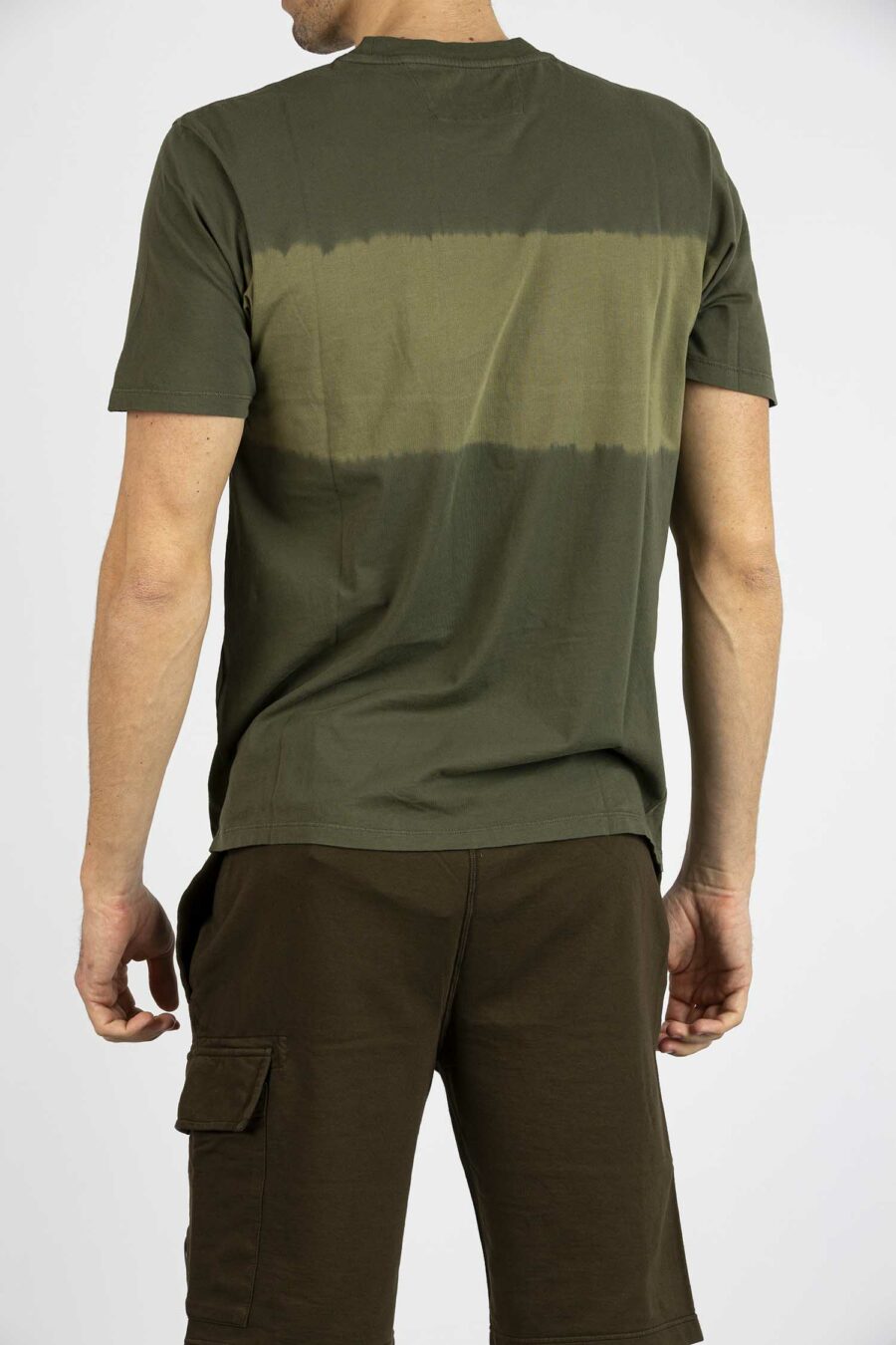CP COMPANY-T-SHIRT IN JERSEY CON LOGO TIE-DYE-CPTS234A005431S OLIVE