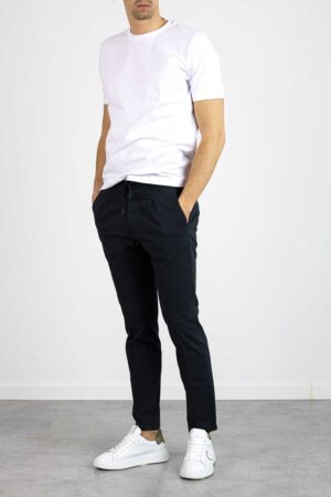 CRUNA-PANTALONE MITTE POPALINE-CRUMITTE901 BLU