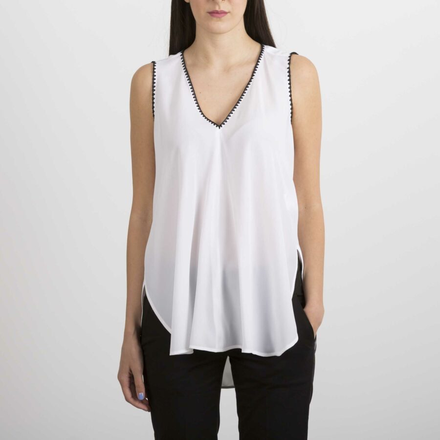 DONDUP-CAMICIA S/M RICAMI-DDDC191SF0050 BIA