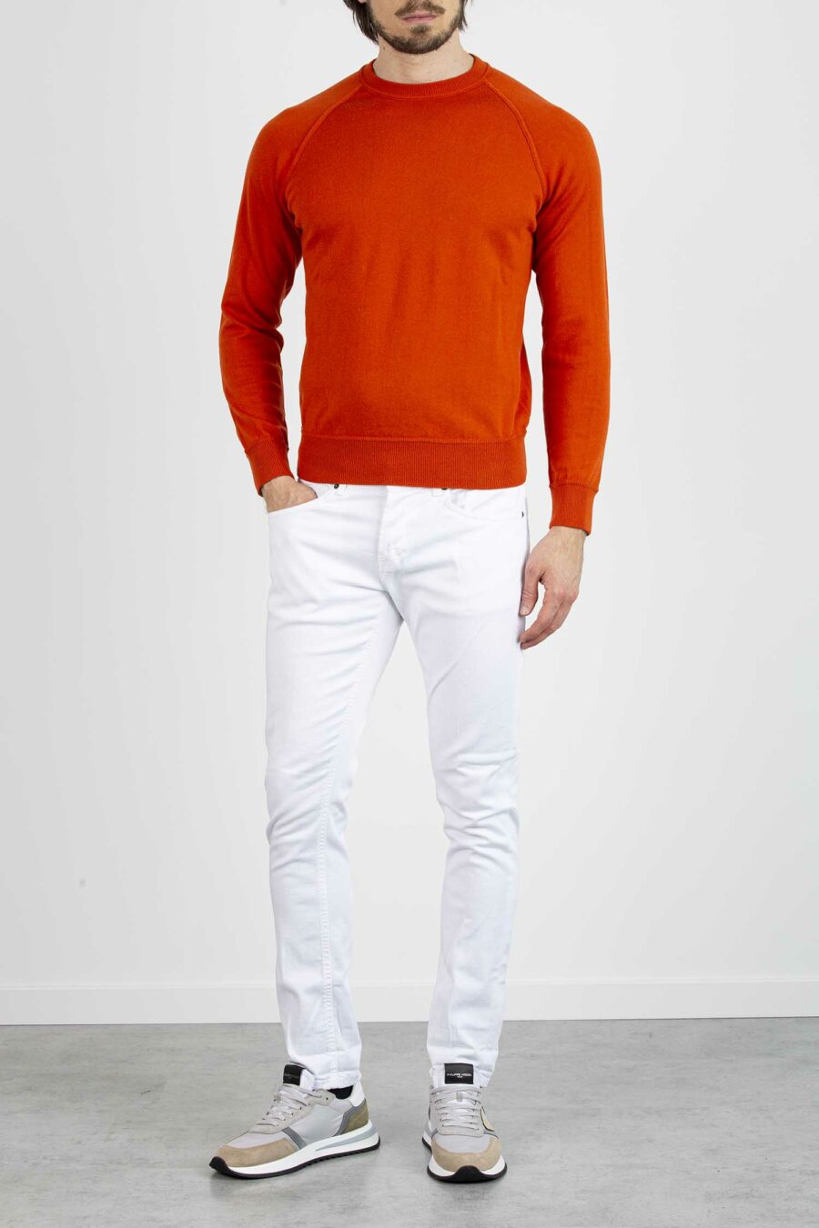 DONDUP-JEANS GEORGE COLORATO-DDUP232BS0030PTDP22 BIANCO