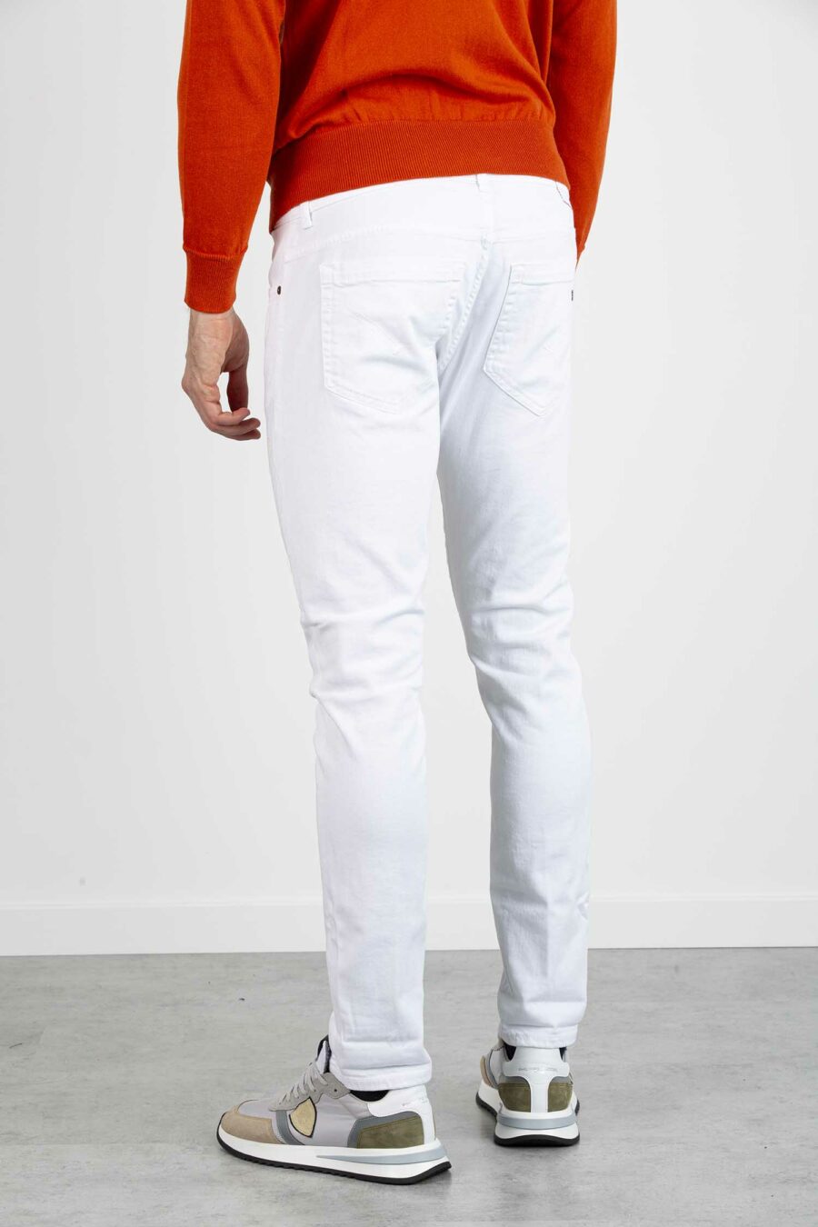 DONDUP-JEANS GEORGE COLORATO-DDUP232BS0030PTDP22 BIANCO
