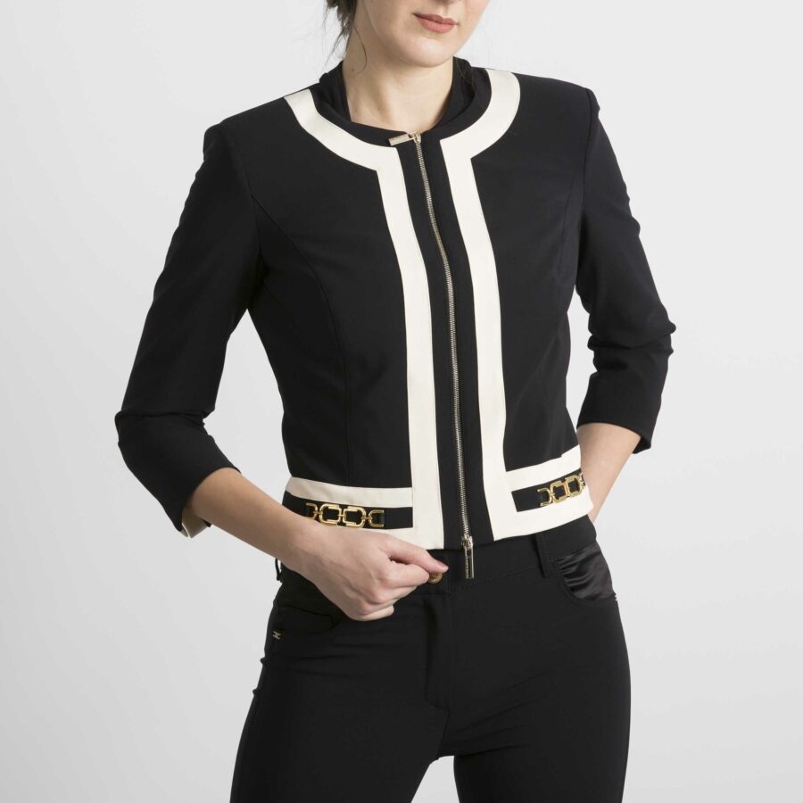 ELISABETTA FRANCHI-GIACCA-EFGI96511E2 NERO