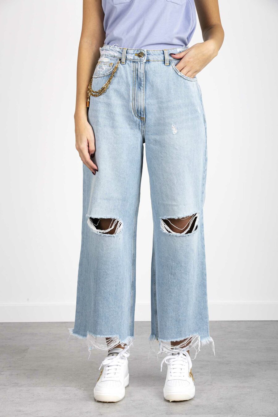 ELISABETTA FRANCHI-PANTAL.MOD.JEANS-EFPJ42D21E2 BLUE