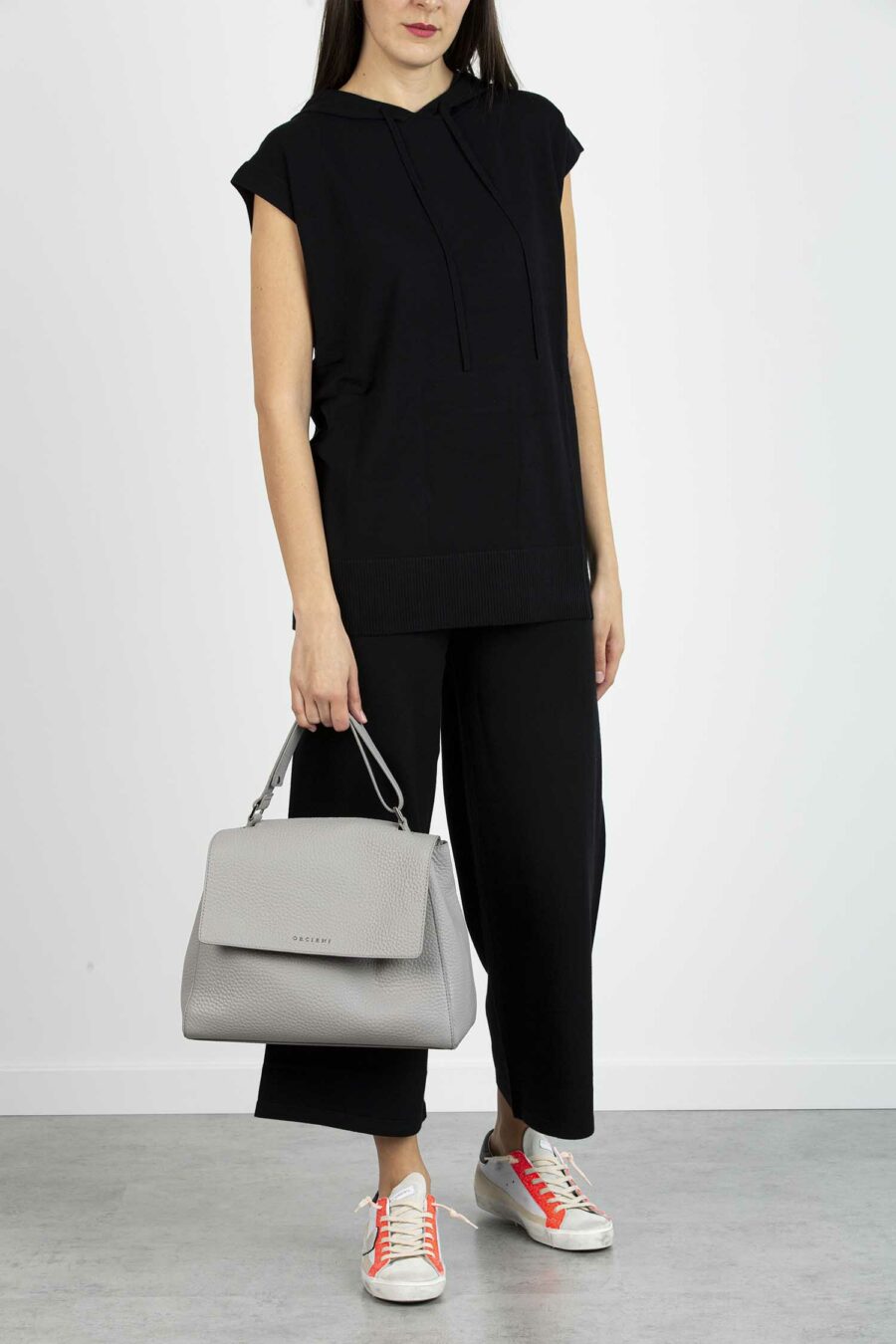 EMME MARELLA-GILET IN MAGLIA-EMDAVY NERO