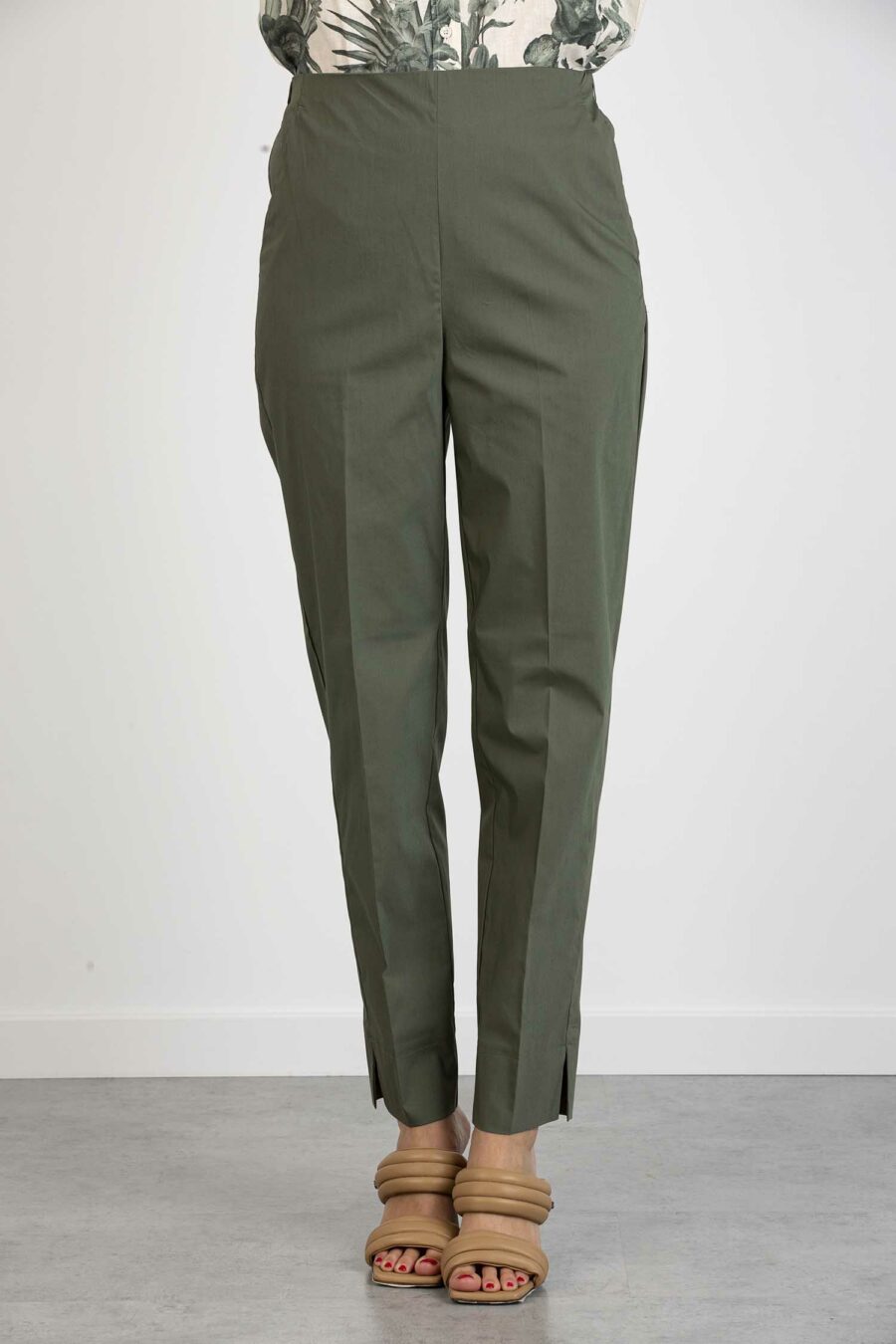 EMME MARELLA-PANTALONE LUNGO-EMMAGIA KAKI