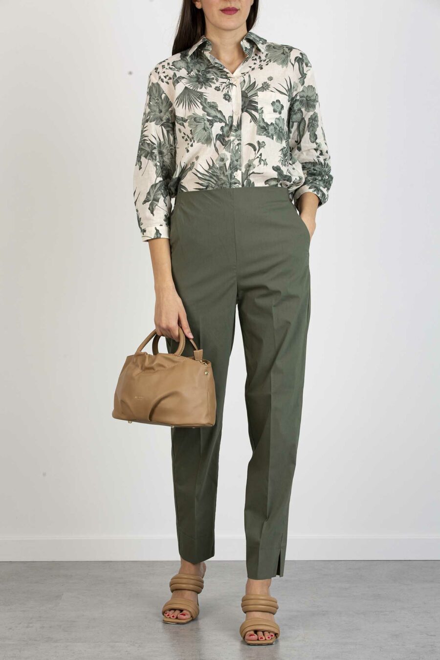 EMME MARELLA-PANTALONE LUNGO-EMMAGIA KAKI