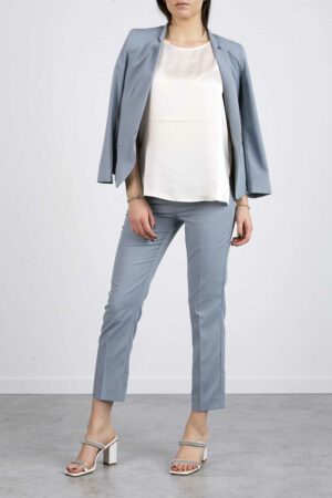 EMME MARELLA-CANOTTA IN RASO MARTELLATO-EMREMO PANNA