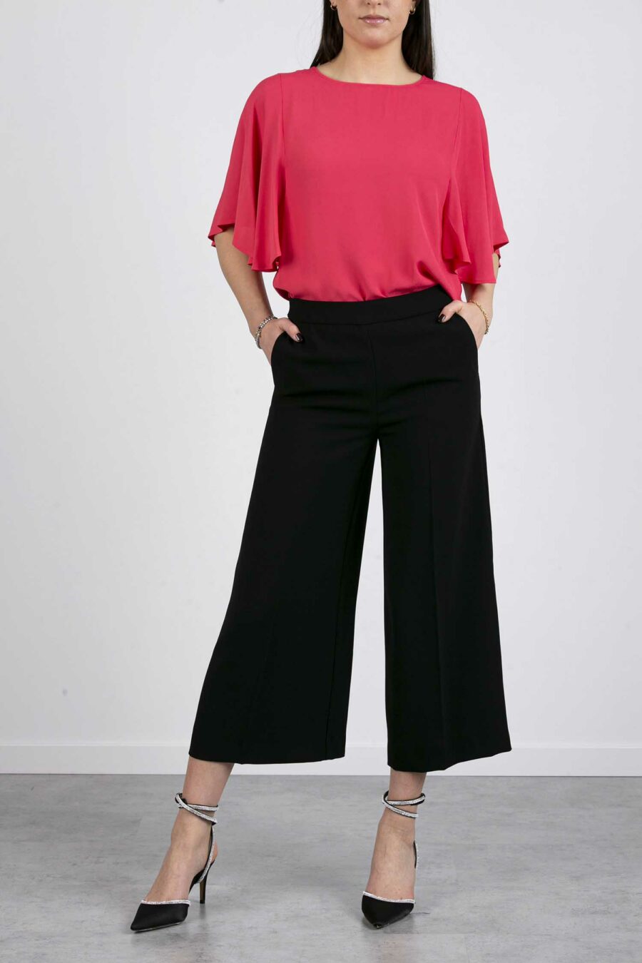 EMME MARELLA-PANTALONE LUNGO-EMULTRA NERO