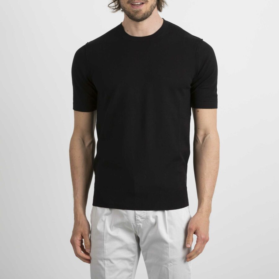 HOSIO-T.SHIRT FILO MEZZA MANICA-HO100M03 NER