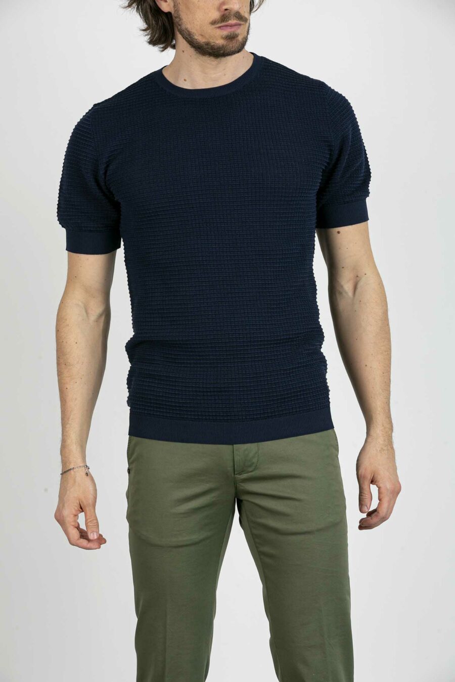 IRISH-MAGLIA GIRO MEZZA MANICA-IRISS2211 BLU