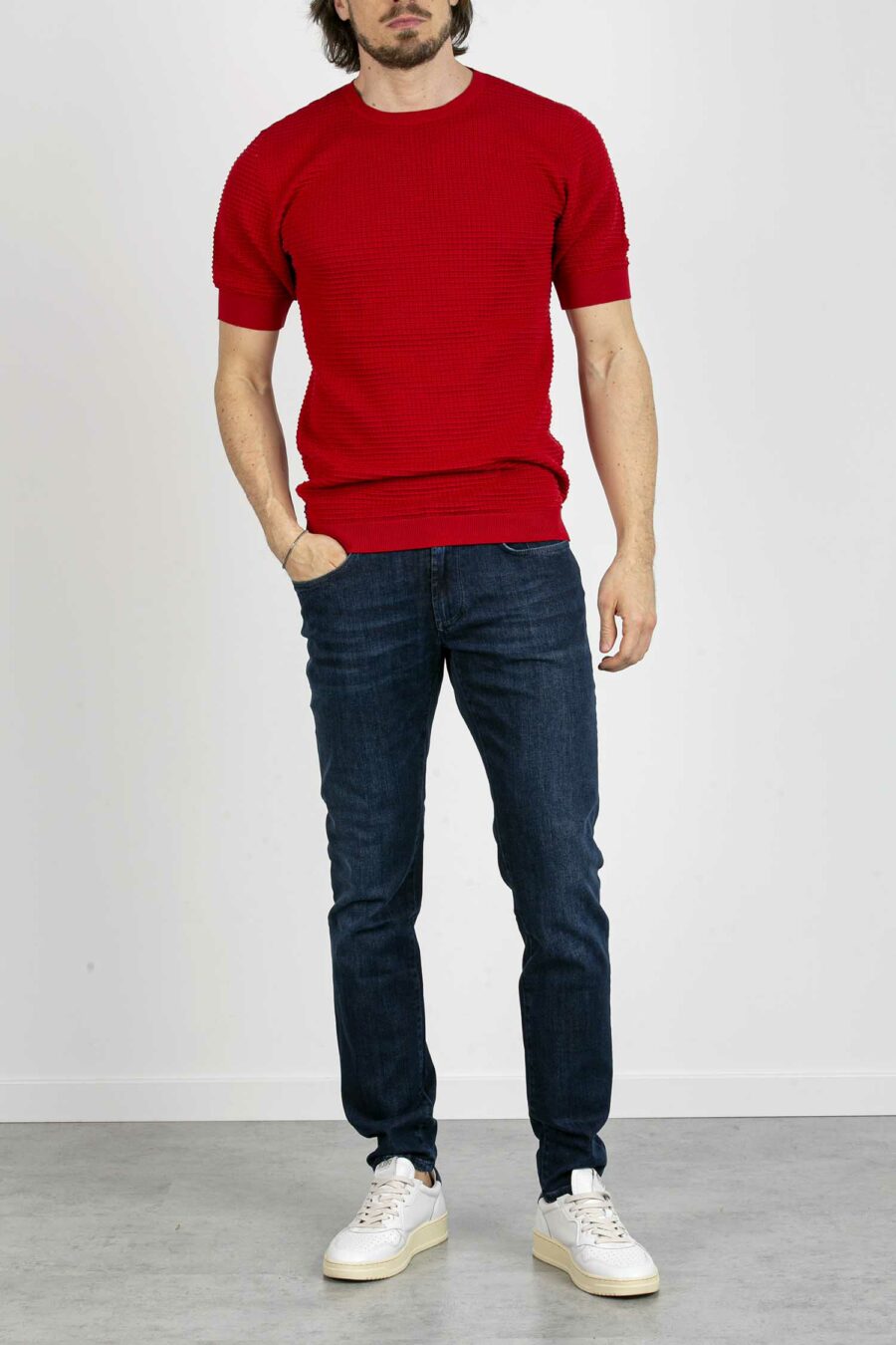 IRISH-MAGLIA GIRO MEZZA MANICA-IRISS2211 ROSSO