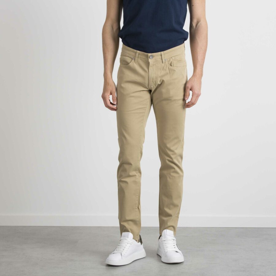 JECKERSON-PANTALONE 5 TASCHE BROKEN TWILL-JEPA079TO12404 BEI