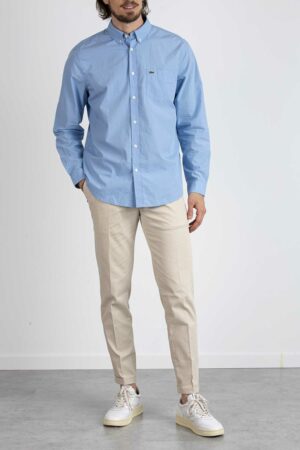 LACOSTE-CAMICIA QUADRO-LCCH2564 AZZ