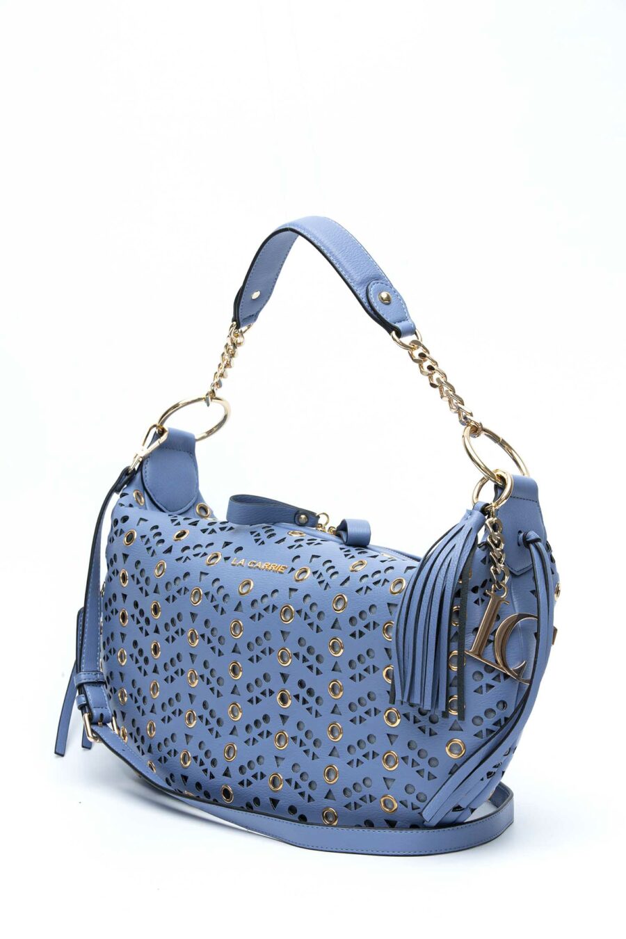 LA CARRIE-BORSA MOON LASER SYNTHETIC TUMBLED-LCTS355TBS DENIM