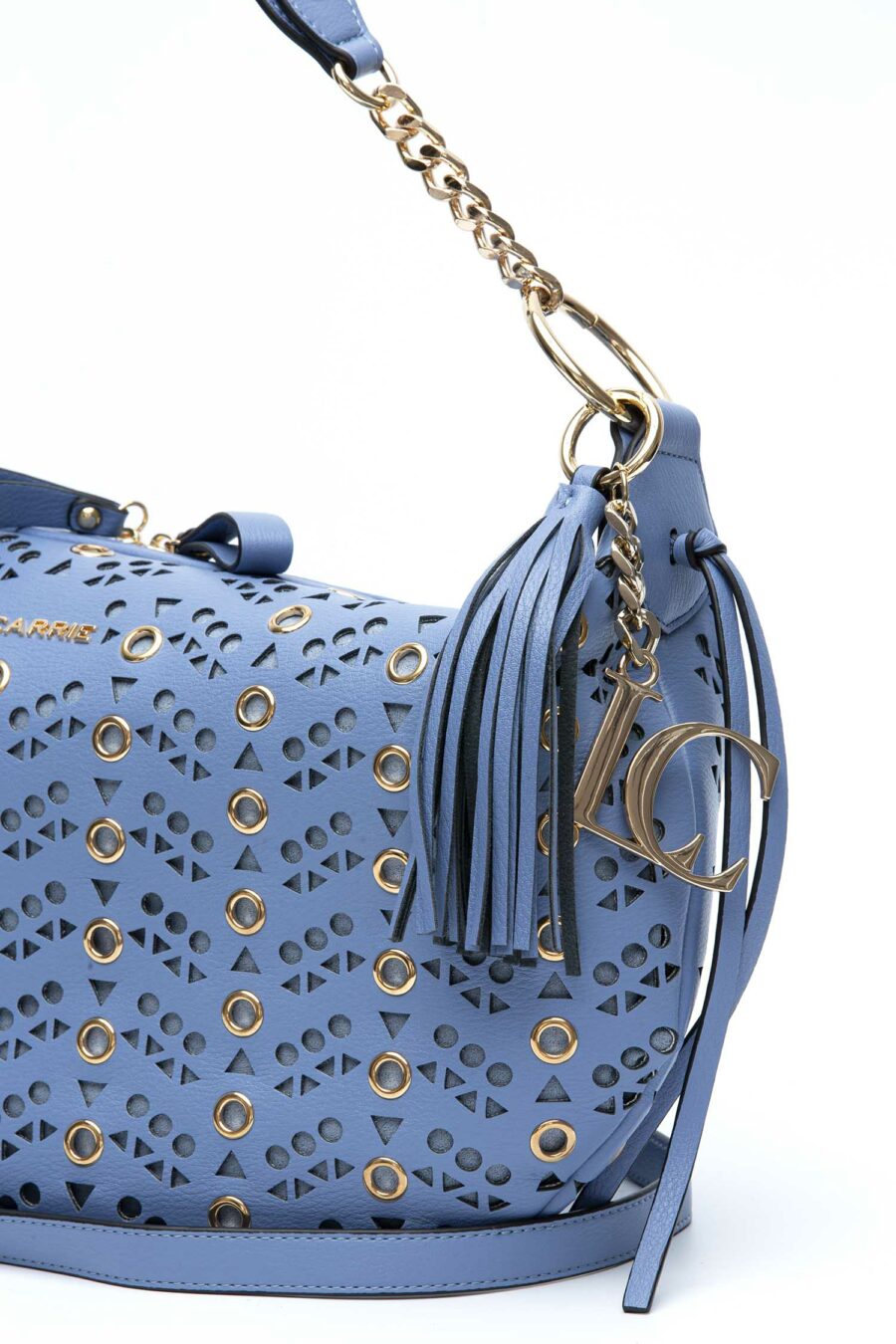 LA CARRIE-BORSA MOON LASER SYNTHETIC TUMBLED-LCTS355TBS DENIM