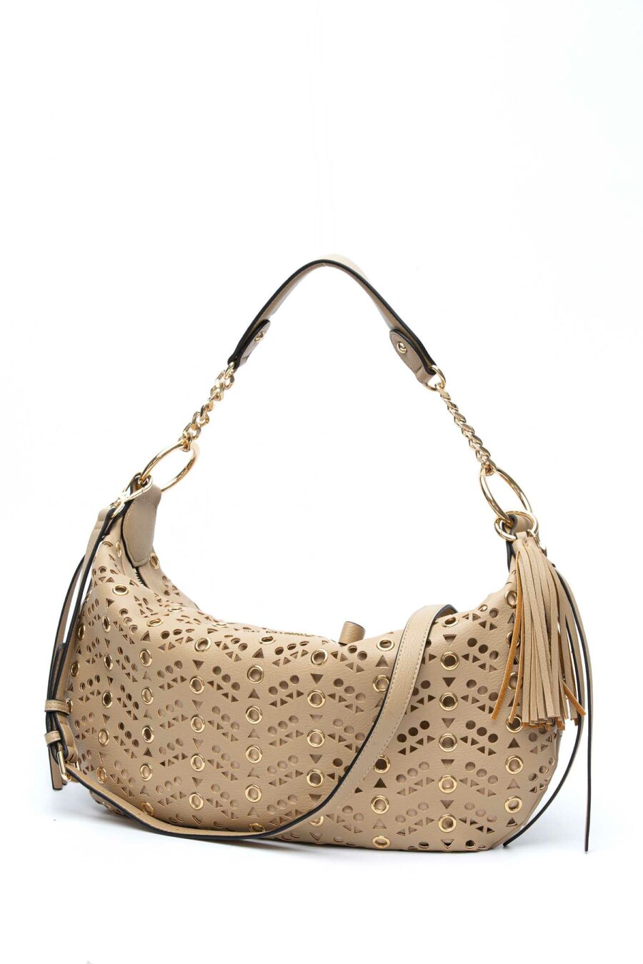 LA CARRIE-BORSA MOON LASER SYNTHETIC TUMBLED-LCTS355TBS TAUPE