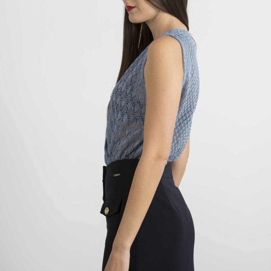 LIU JO-MAGLIA CHIUSA BODY-LJCA1086MA605 AZC
