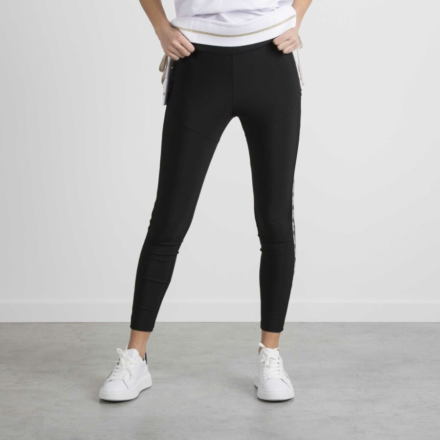 LIU JO-PANTALONE JERSEY-LJTA1140J7912 NERO