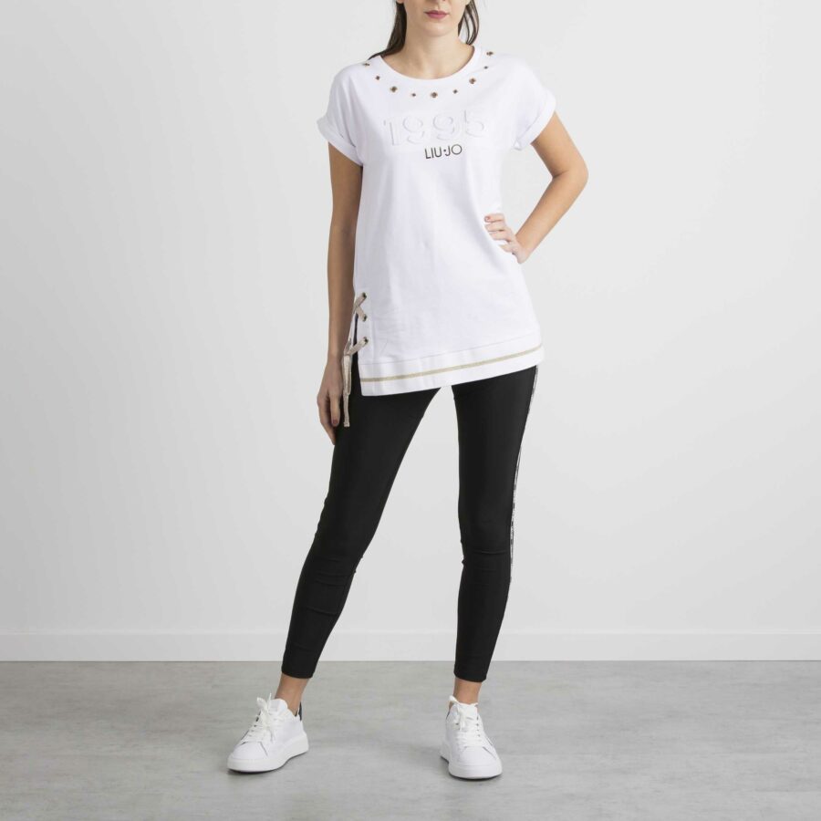 LIU JO-PANTALONE JERSEY-LJTA1140J7912 NERO