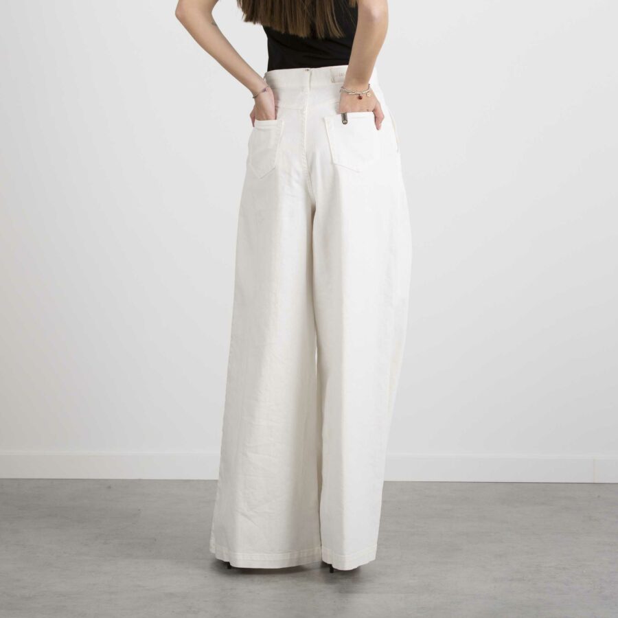 LIU JO-PANTALONE FLARE ANGEL H.W-LJWA1449T4850 PANNA