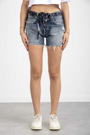 SAINT BARTH-SHORT IN DENIM BANDANA ROUND-MC2ARZ000102220B DENIM