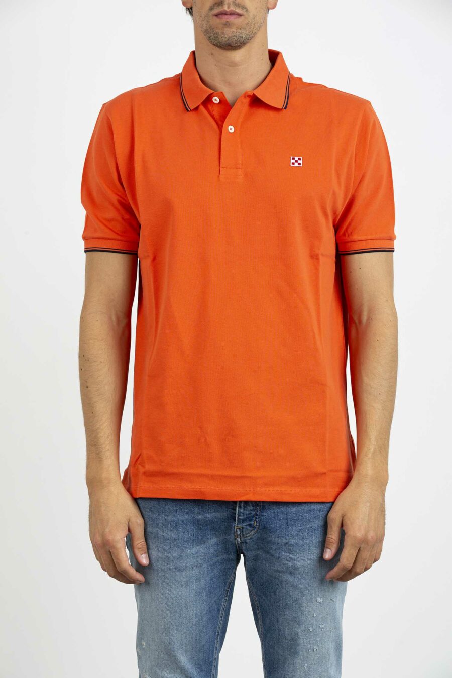 SAINT BARTH-POLO ARANCIO CON RICAMO-MC2BEVH00100024B ARANCIO
