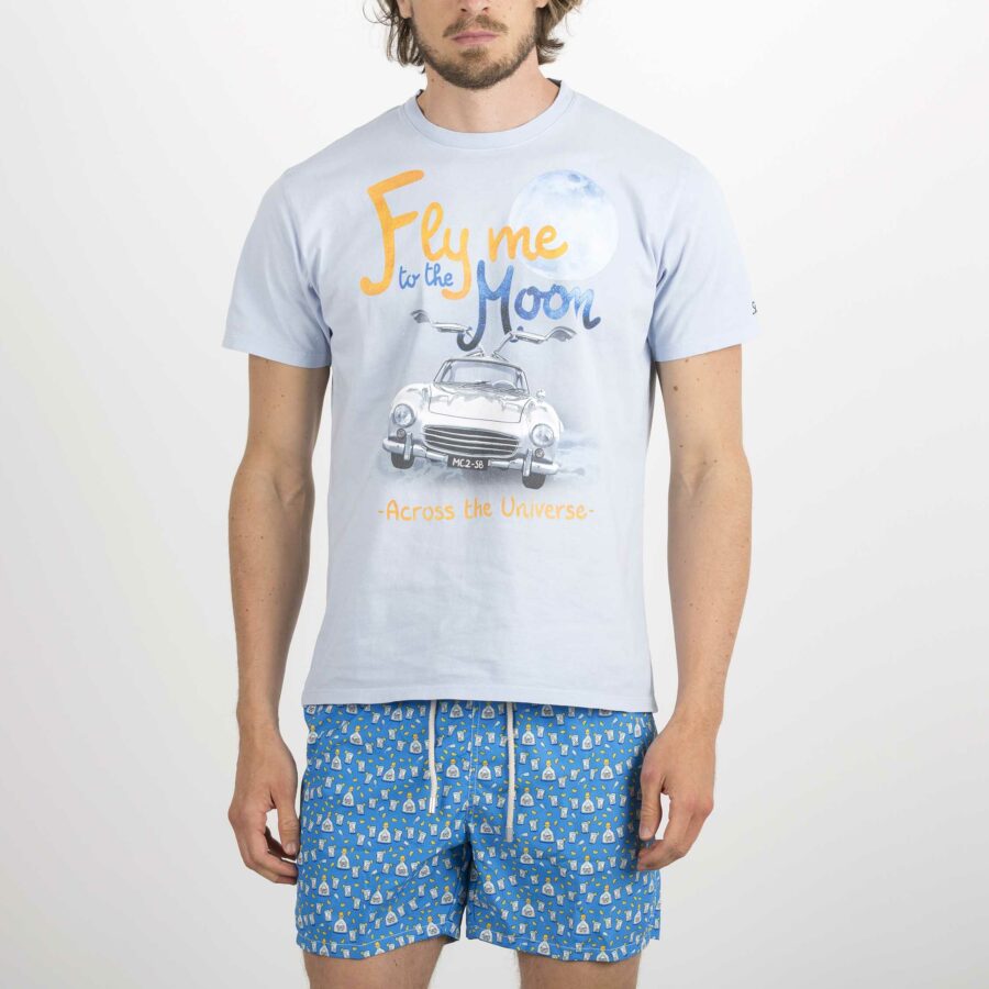 SAINT BARTH-T.SHIRT FLY MOON-MC2FM031L AZC