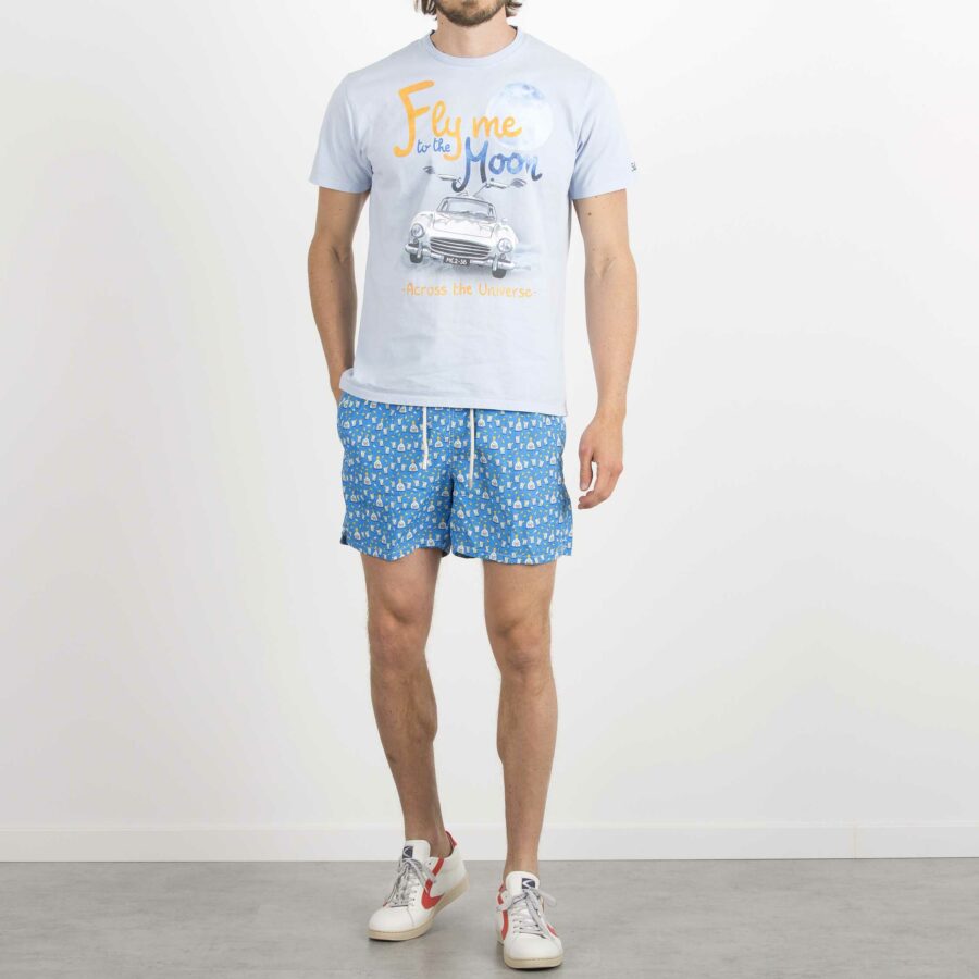SAINT BARTH-T.SHIRT FLY MOON-MC2FM031L AZC